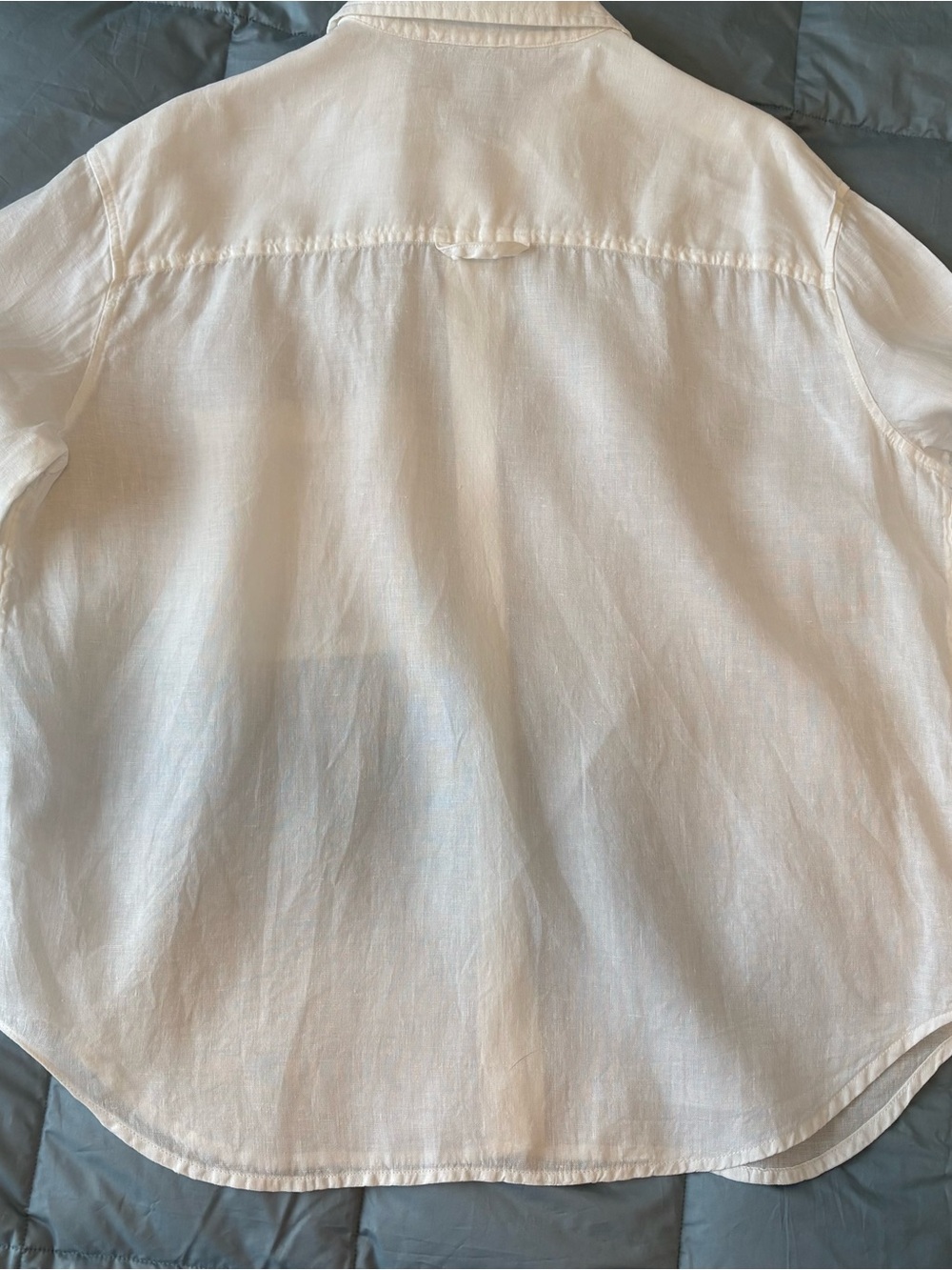 AYR The Deep End Button Down Linen Shirt in White - Picture 6 of 6